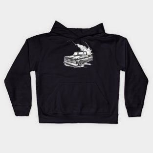 Classic lowrider truck design Kids Hoodie